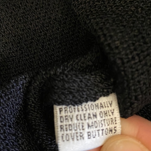 St. John Evening black v-neck cardigan ornate rhinestone buttons Sz 10 - Picture 8 of 8